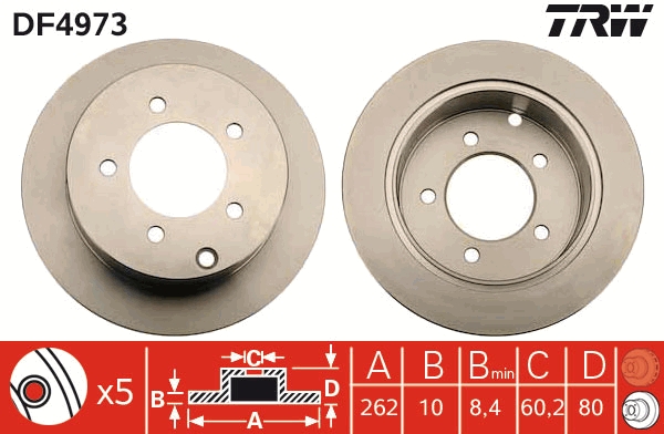 Brake Disc (Rear axle)  Art. DF4973