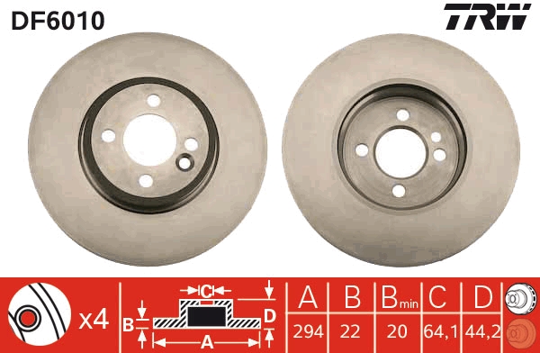 Brake Disc (Front axle)  Art. DF6010