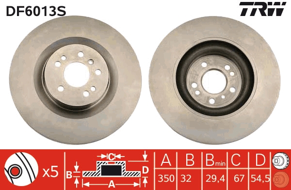 Brake Disc (Front axle)  Art. DF6013S