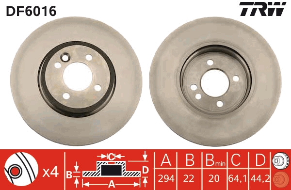 Brake Disc (Front axle)  Art. DF6016