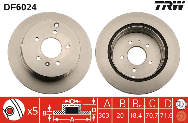 Brake Disc (Rear axle)  Art. DF6024