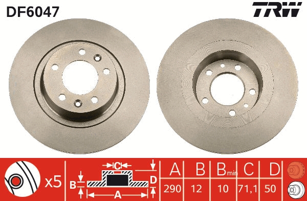 Brake Disc (Rear axle)  Art. DF6047