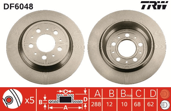 Brake Disc (Rear axle)  Art. DF6048