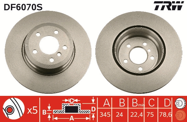 Brake Disc (Rear axle)  Art. DF6070S