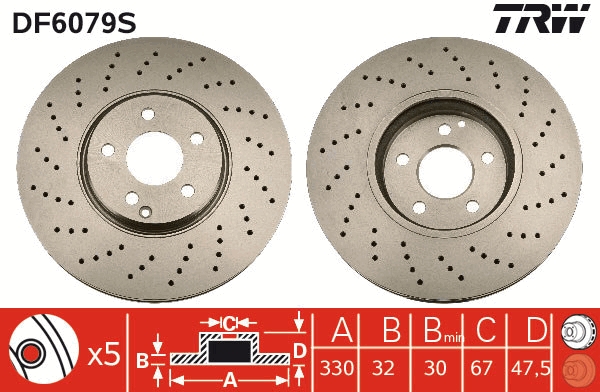 Brake Disc (Front axle)  Art. DF6079S