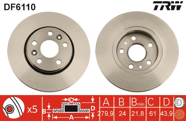 Brake Disc (Front axle)  Art. DF6110