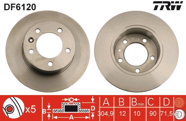 Brake Disc (Rear axle)  Art. DF6120