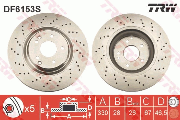 Brake Disc (Front axle)  Art. DF6153S