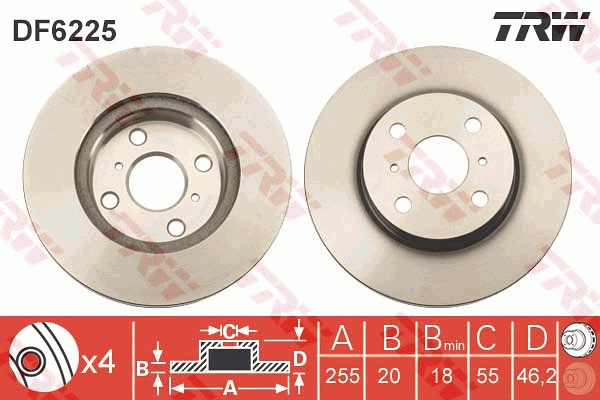 Brake Disc (Front axle)  Art. DF6225