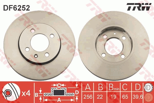 Brake Disc (Front axle)  Art. DF6252