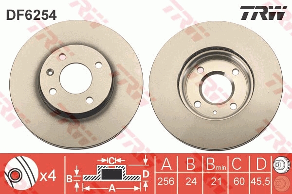 Brake Disc (Front axle)  Art. DF6254