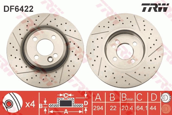 Brake Disc (Front axle)  Art. DF6422