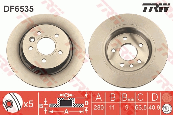 Brake Disc (Rear axle)  Art. DF6535