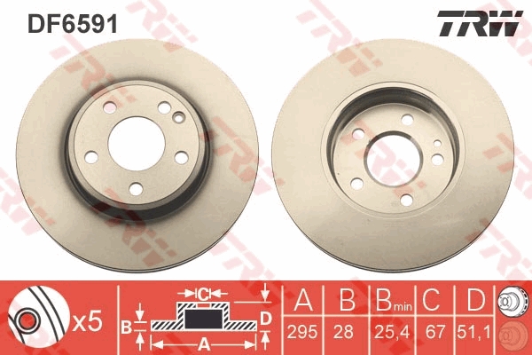 Brake Disc (Front axle)  Art. DF6591