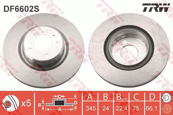 Brake Disc (Rear axle)  Art. DF6602S