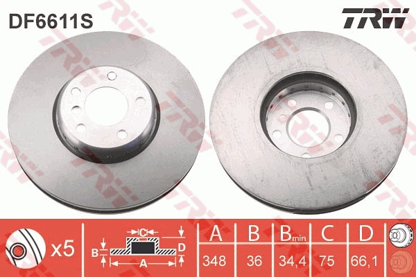 Brake Disc (Front axle, left)  Art. DF6611S