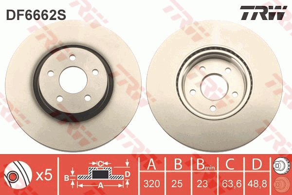 Brake Disc (Front axle)  Art. DF6662S