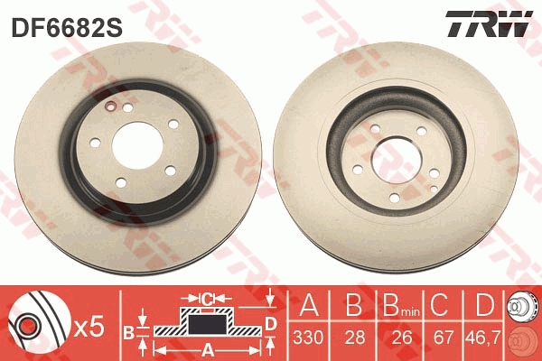 Brake Disc (Front axle)  Art. DF6682S