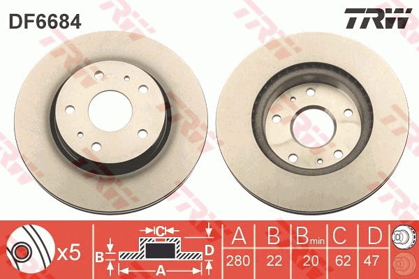 Brake Disc (Front axle)  Art. DF6684