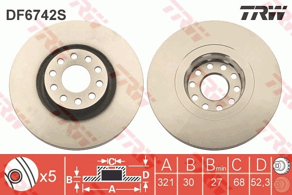 Brake Disc (Front axle)  Art. DF6742S