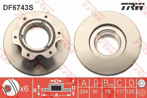 Brake Disc (Rear axle)  Art. DF6743S