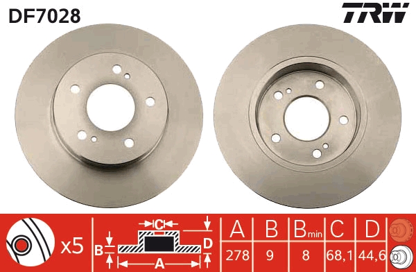 Brake Disc (Rear axle)  Art. DF7028