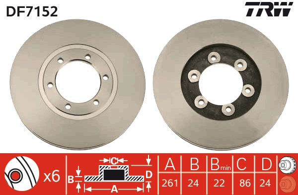 Brake Disc (Front axle)  Art. DF7152