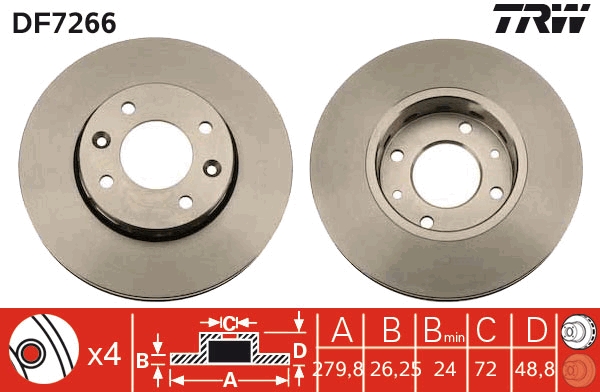 Brake Disc (Front axle)  Art. DF7266