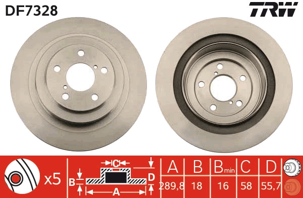 Brake Disc (Rear axle)  Art. DF7328