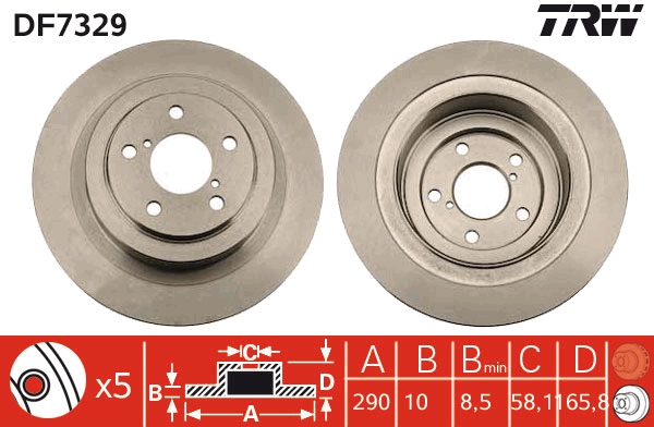 Brake Disc (Rear axle)  Art. DF7329