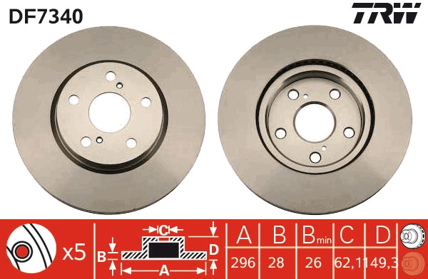 Brake Disc (Front axle)  Art. DF7340