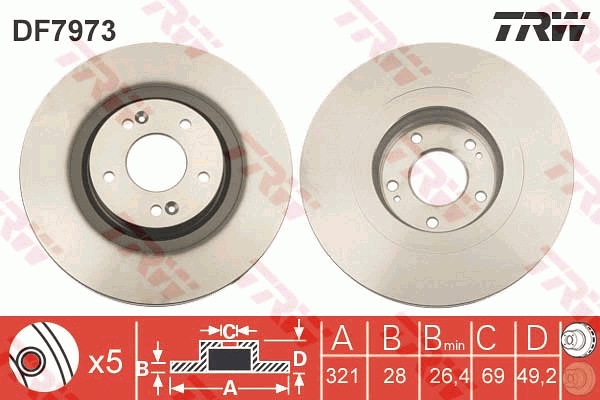 Brake Disc (Front axle)  Art. DF7973