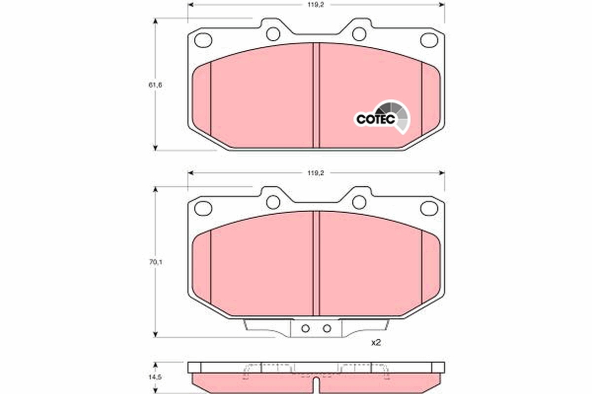 Brake Pad Set, disc brake (Front axle)  Art. GDB1006