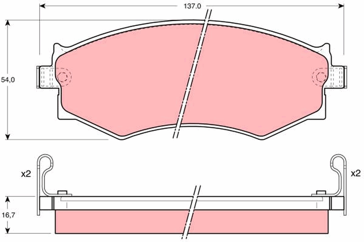 Brake Pad Set, disc brake (Front axle)  Art. GDB1008