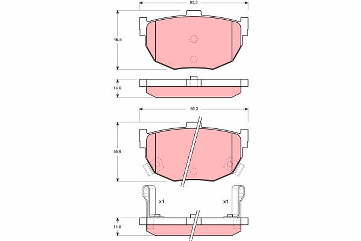 Brake Pad Set, disc brake (Rear axle)  Art. GDB1010