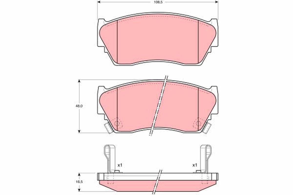 Brake Pad Set, disc brake (Front axle)  Art. GDB1012