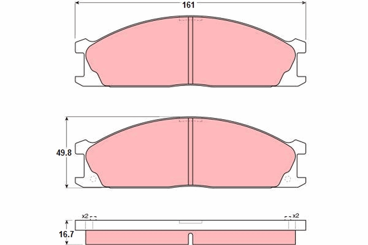 Brake Pad Set, disc brake (Front axle)  Art. GDB1017