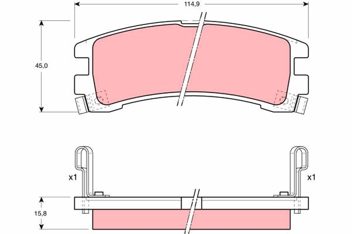 Brake Pad Set, disc brake (Rear axle)  Art. GDB1018