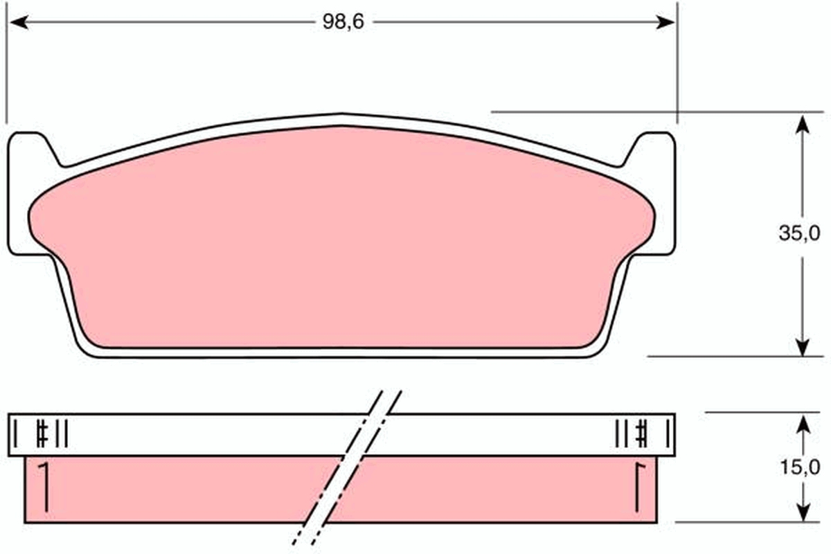 Brake Pad Set, disc brake (Rear axle)  Art. GDB1021