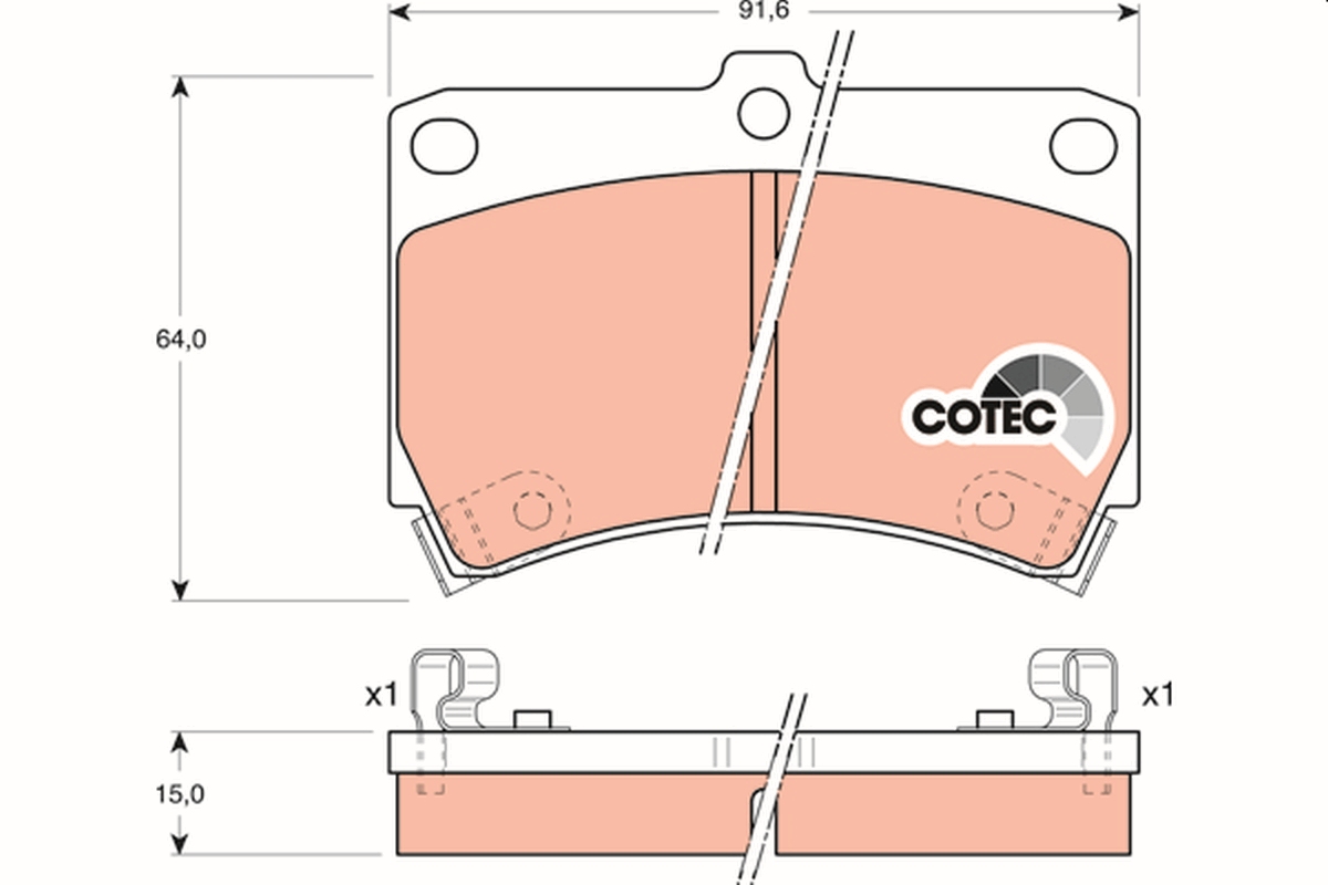 Brake Pad Set, disc brake (Front axle)  Art. GDB1024