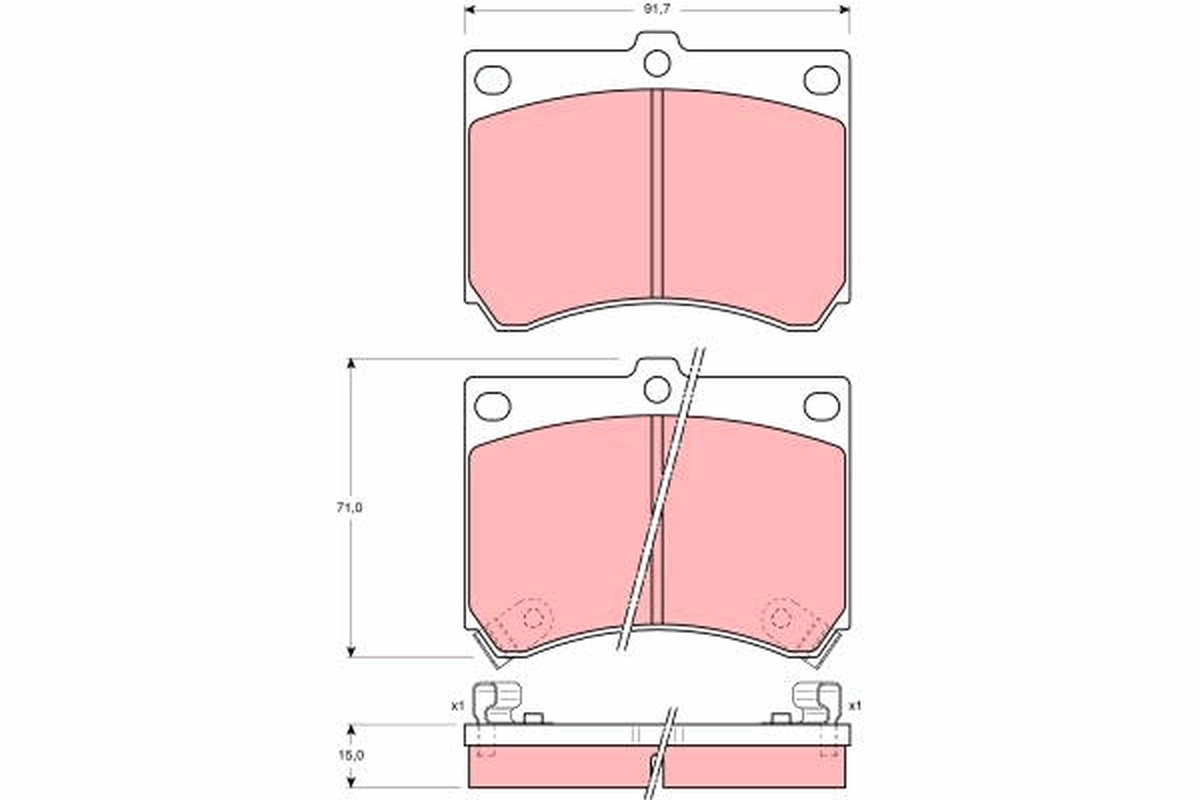 Brake Pad Set, disc brake (Front axle)  Art. GDB1029