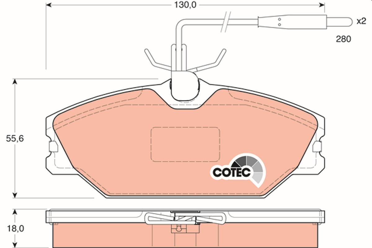 Brake Pad Set, disc brake (Front axle)  Art. GDB1030