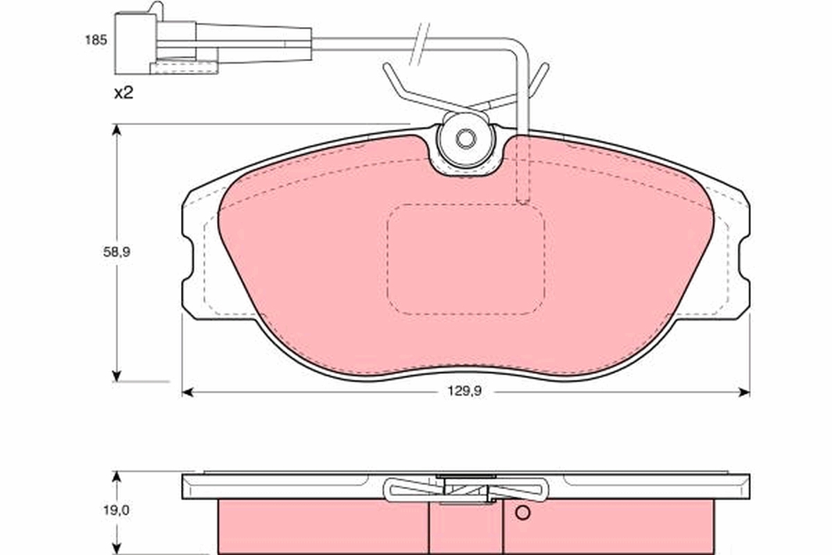 Brake Pad Set, disc brake (Front axle)  Art. GDB1058