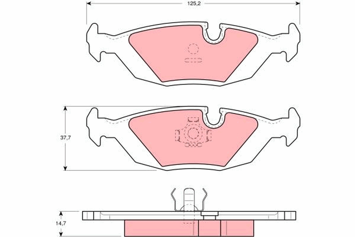 Brake Pad Set, disc brake (Rear axle)  Art. GDB1068