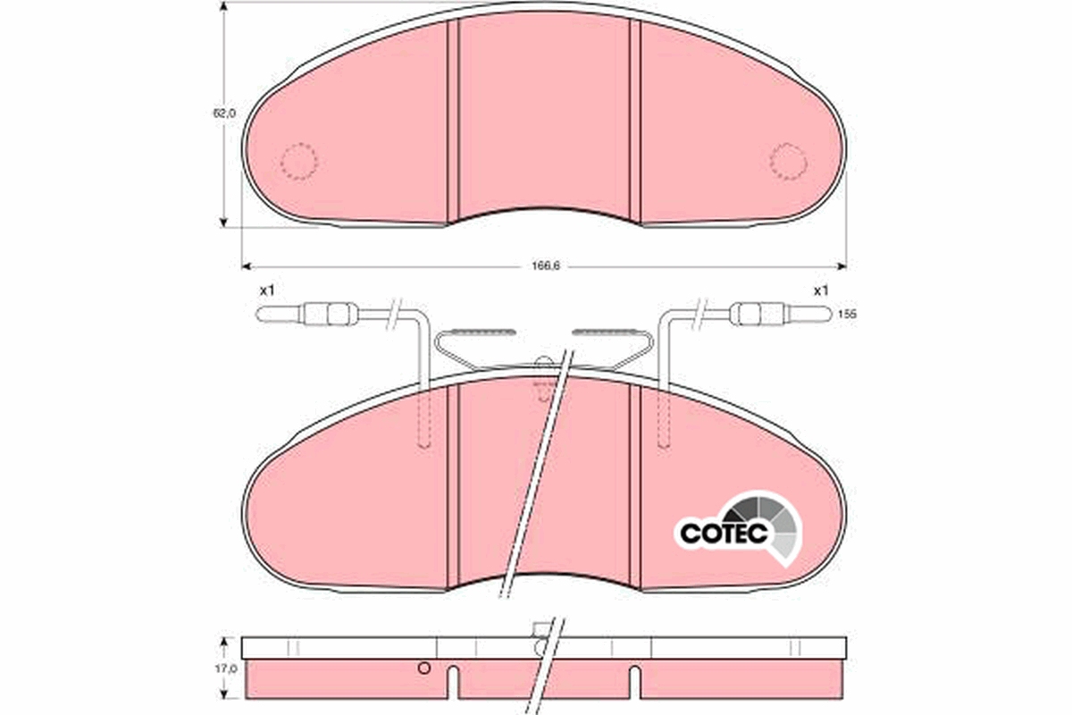 Brake Pad Set, disc brake (Front axle)  Art. GDB1069