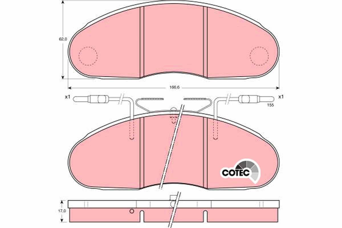 Brake Pad Set, disc brake (Front axle)  Art. GDB1077