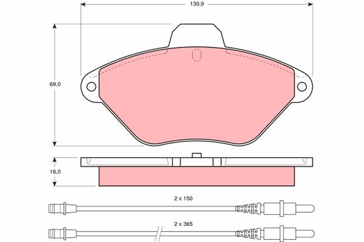 Brake Pad Set, disc brake (Front axle)  Art. GDB1102