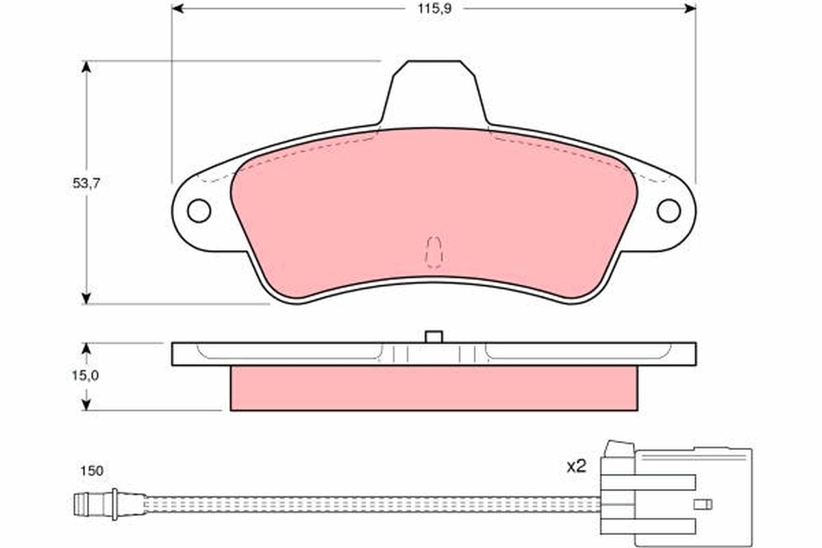 Brake Pad Set, disc brake (Rear axle)  Art. GDB1112