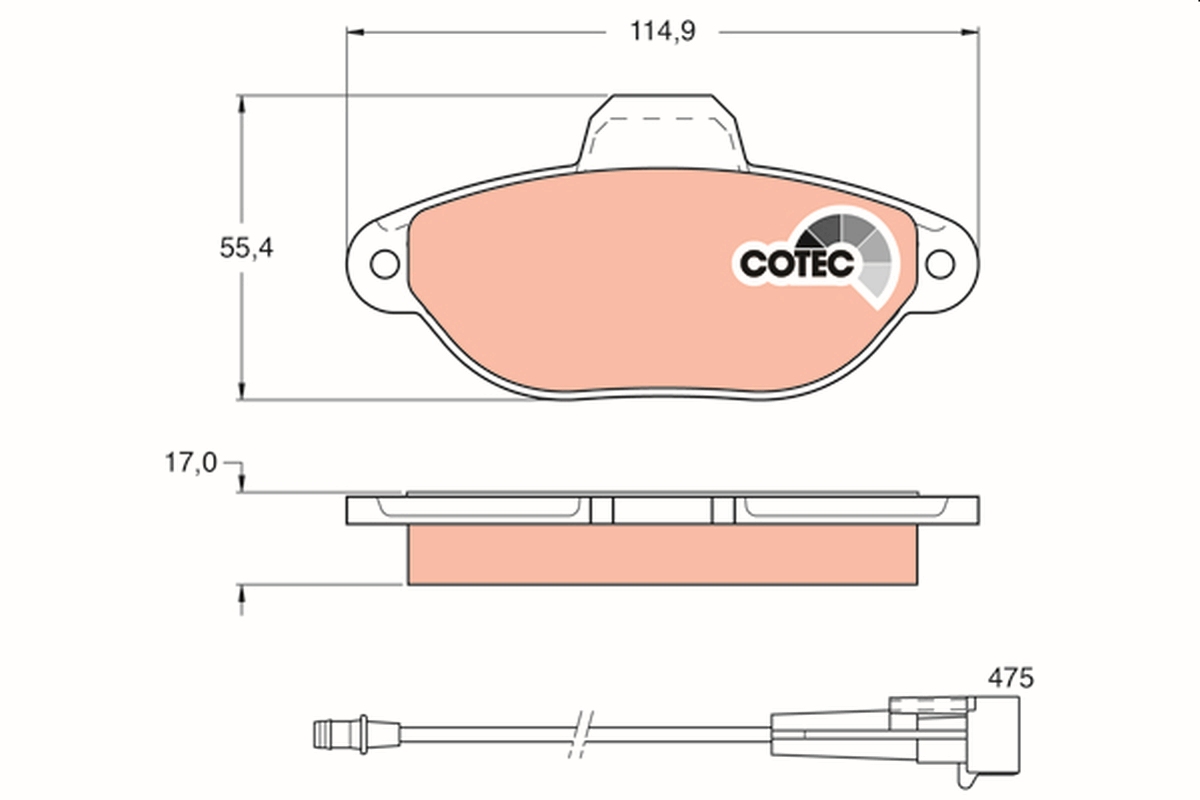 Brake Pad Set, disc brake (Front axle)  Art. GDB1115