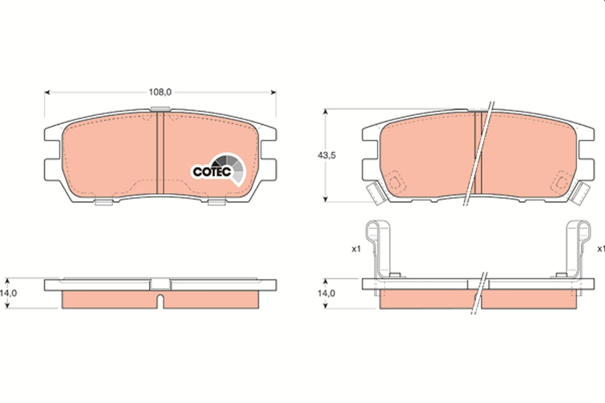 Brake Pad Set, disc brake (Rear axle)  Art. GDB1127